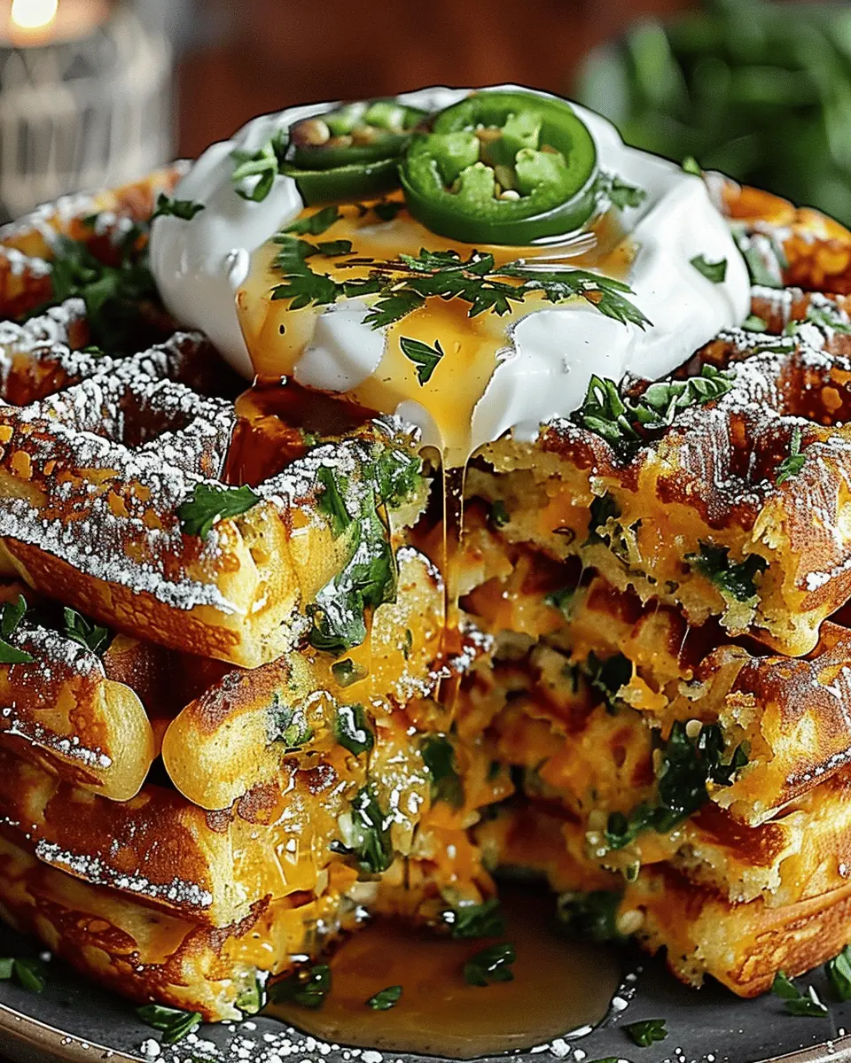 Cheddar Jalapeño Cornbread Waffles: The Best Comfort Meal Upgrade