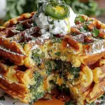 Cheddar Jalapeño Cornbread Waffles