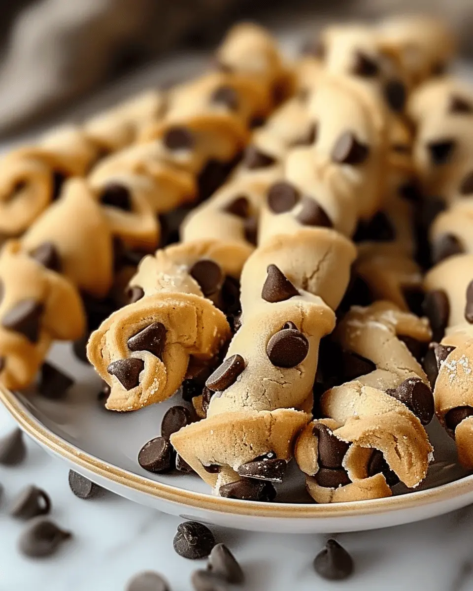 Chocolate Chip Cookie Dough Twists: Indulgent Homemade Delight