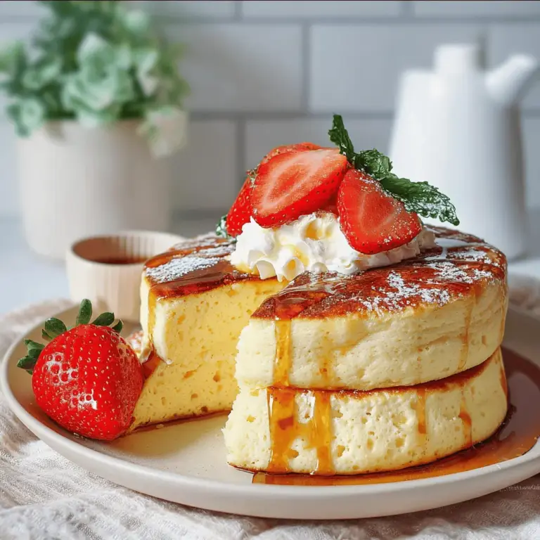 Fluffy Japanese Soufflé Pancakes