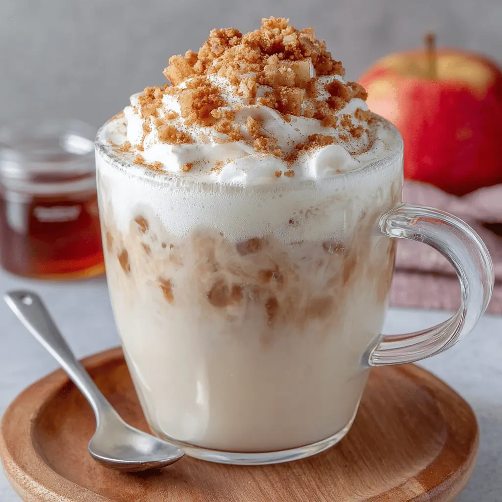 Iced Apple Crisp Cream Chai Latte: A Delightful Homemade Treat