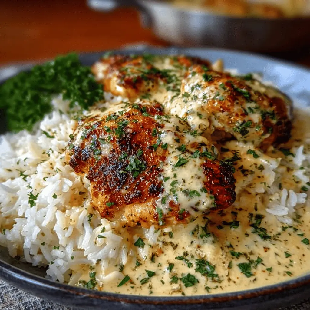 Sizzle Up Creamy Smothered Chicken And Rice for a Cozy Meal