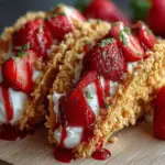 Strawberry Crunch Cheesecake Tacos