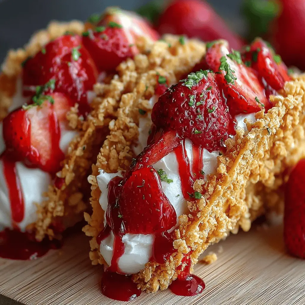 Strawberry Crunch Cheesecake Tacos: An Indulgent Homemade Delight