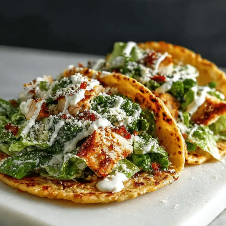 Smash Chicken Caesar Tacos