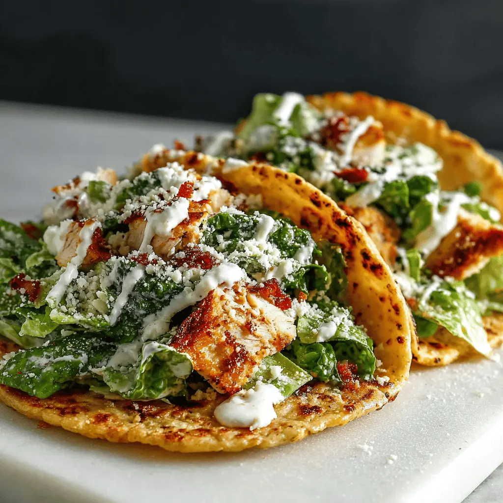 Smash Chicken Caesar Tacos: Easy and Indulgent Flavor Explosion