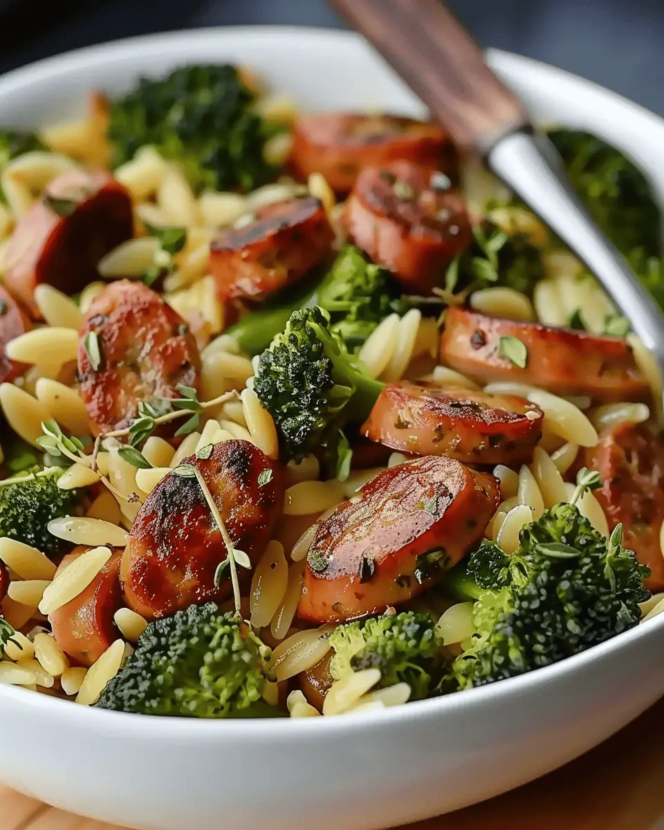 Chicken Sausage and Broccoli Orzo: A Quick and Healthy Dish