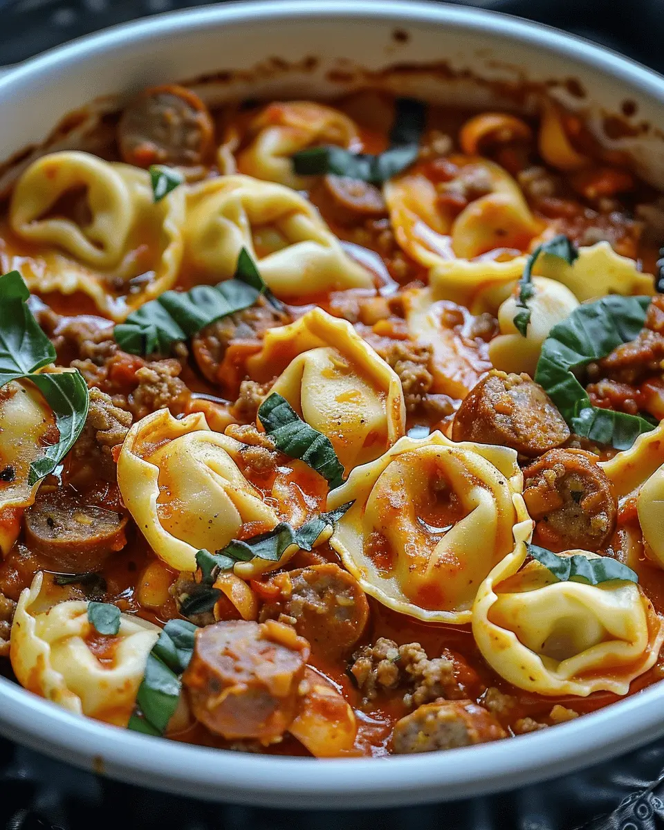 Crockpot Cheese Tortellini and Sausage: Easy Weeknight Delight