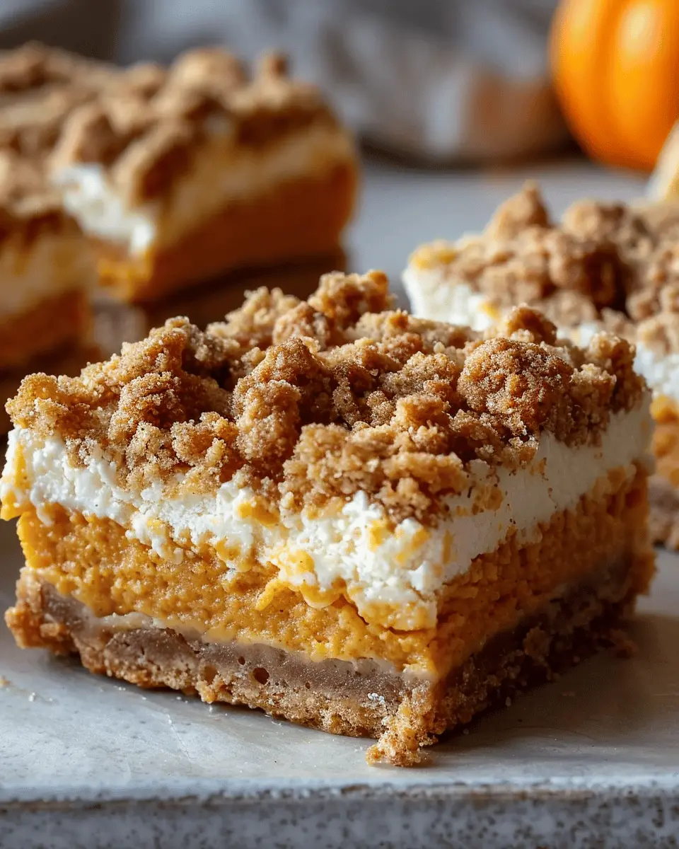 Pumpkin Cheesecake Bars: Indulgent Treat with Crunchy Streusel