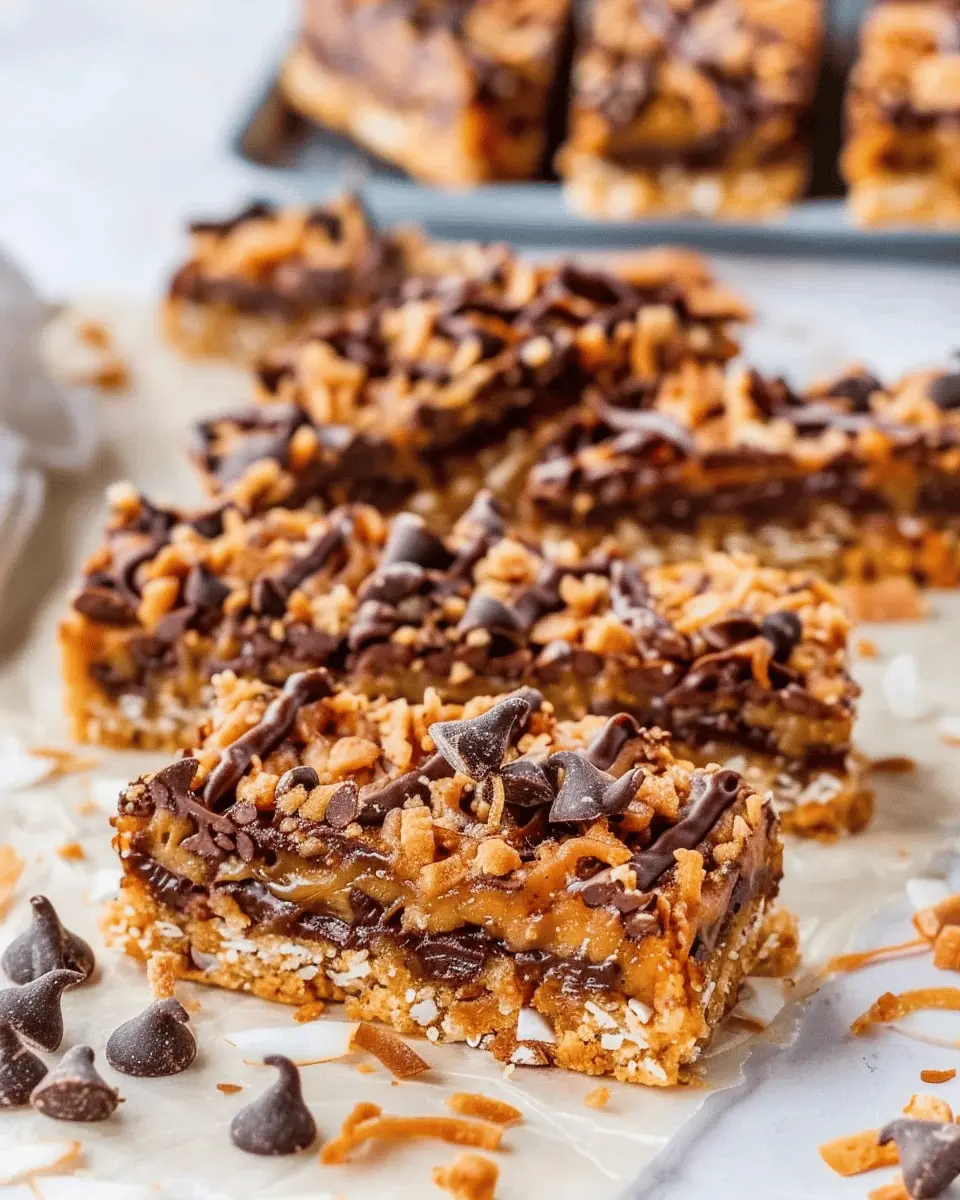 Samoas Cookie Caramel Coconut Bars: Easy Homemade Indulgence