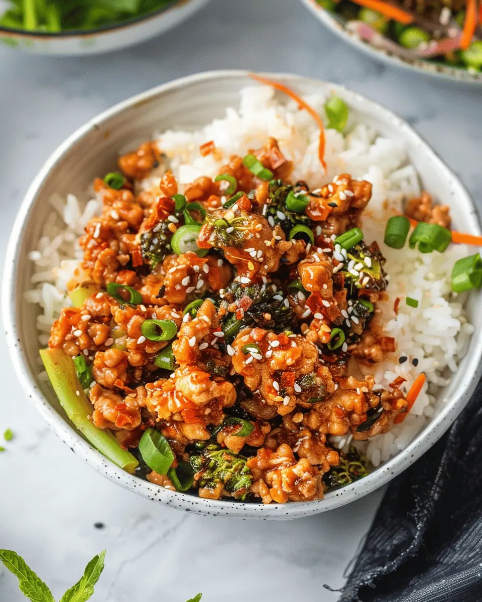 Firecracker Ground Chicken Bowl: Easy Spicy Meal for Any Night