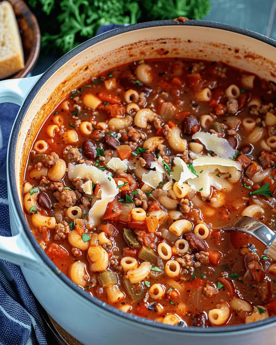 Pasta Fagioli Recipe: A Comforting Dish with Turkey Bacon Bliss
