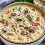 Creamy Parmesan Italian Sausage Ditalini Soup