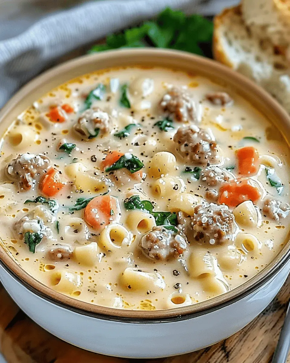 Creamy Parmesan Italian Sausage Ditalini Soup: A Cozy Delight