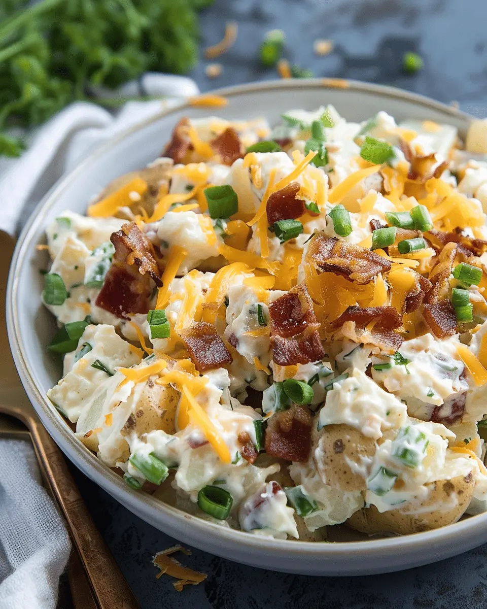 Loaded Baked Potato Salad Recipe: Easy & Indulgent with Turkey Bacon