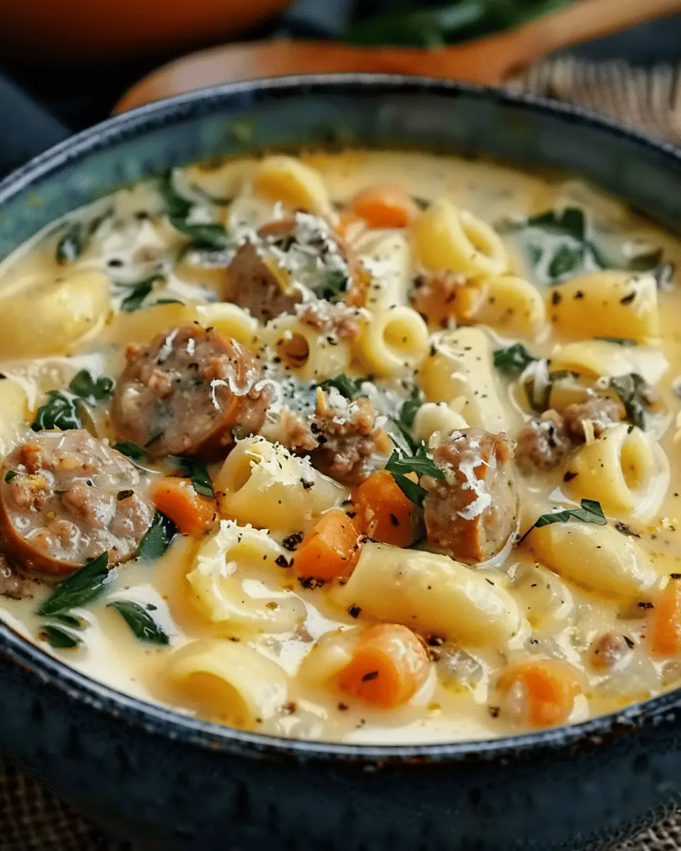 Creamy Parmesan Italian Sausage Ditalini Soup Recipe: Cozy Delight