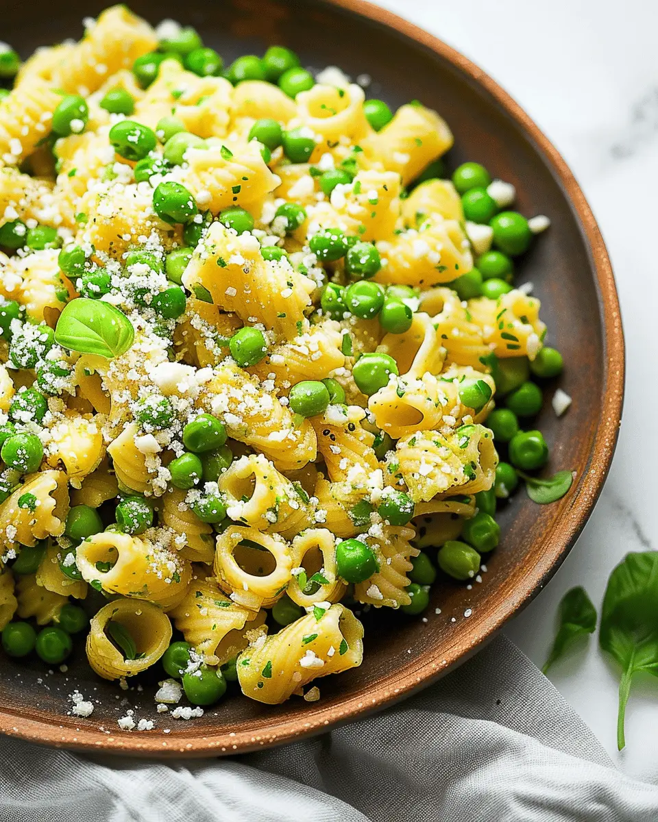 Ditalini Pasta with Peas and Parmesan: A Quick and Easy Delight