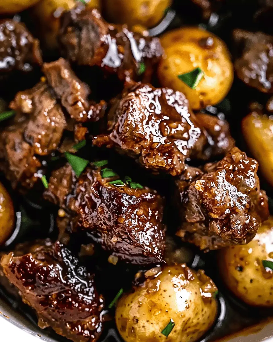 Crockpot Garlic Butter Beef Bites with Potatoes: Simple Indulgence