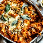 Pasta Bake with Pumpkin Tomato Sauce