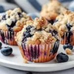 Tasty Blueberry Muffins with Crumble Topping for Cozy Mornings