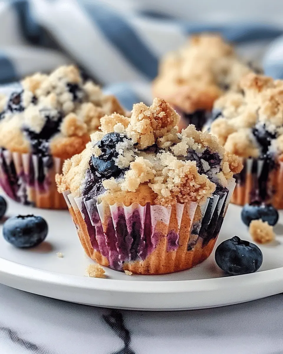 Tasty Blueberry Muffins with Crumble Topping for Cozy Mornings