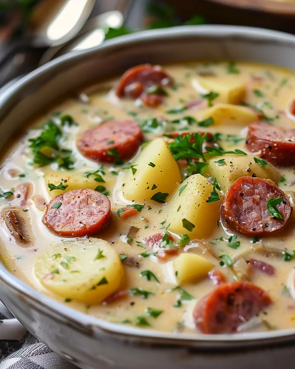 Creamy Smoked Kielbasa and Potato Soup: A Cozy Comfort Bowl