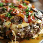 Sumptuous Bacon Mushroom Swiss Cheese Meatloaf Delight