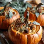 Turkey Sage Stuffed Pumpkins