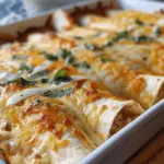 38g Protein Chicken Enchiladas with Dreamy White Sauce