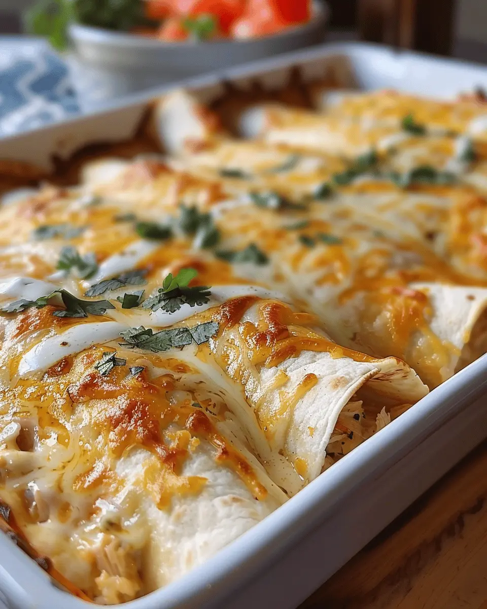 38g Protein Chicken Enchiladas with Dreamy White Sauce: The Best Homemade Recipe