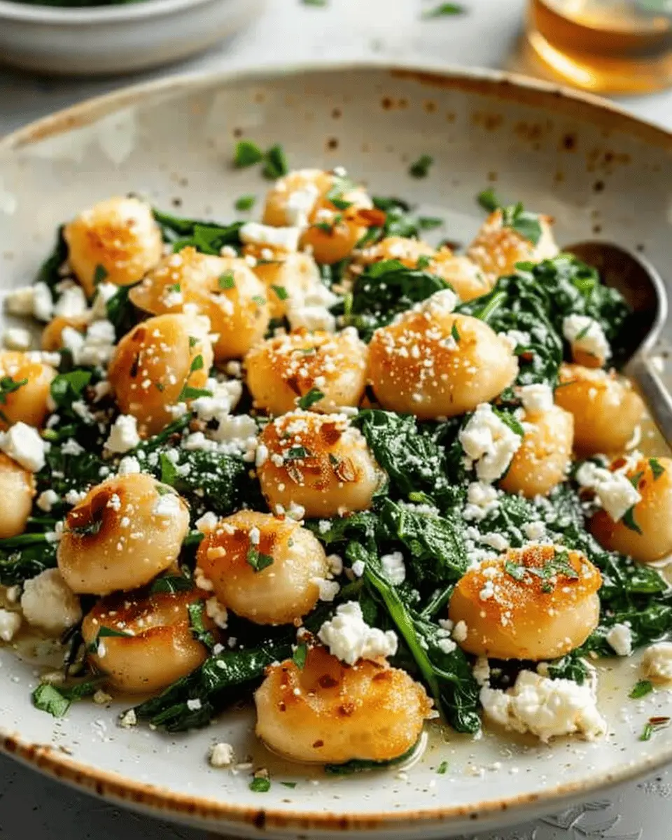 Crispy Gnocchi with Spinach and Feta: A Quick and Tasty Delight