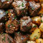 Garlic Steak Bites and Potatoes Recipe