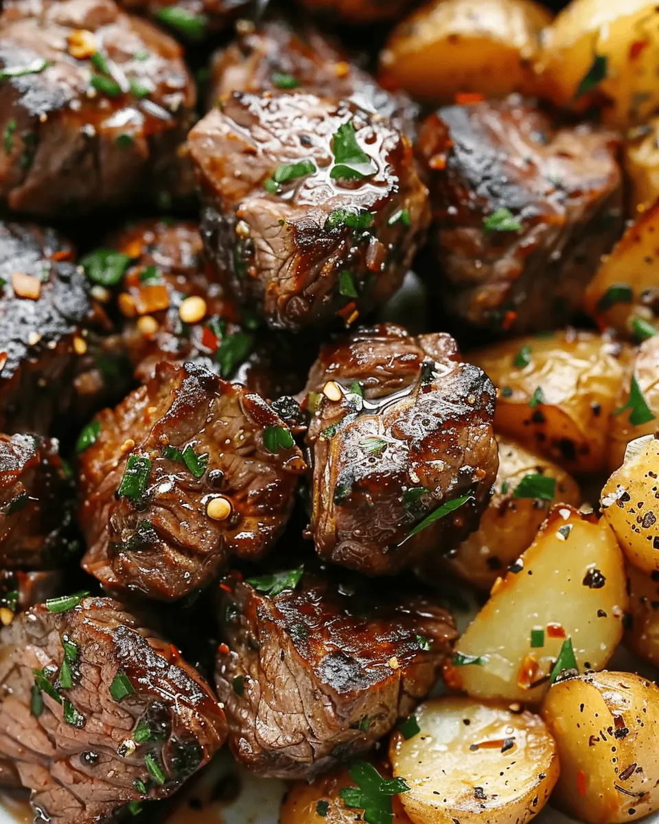 Garlic Steak Bites and Potatoes: Easy and Delicious Weeknight Meal