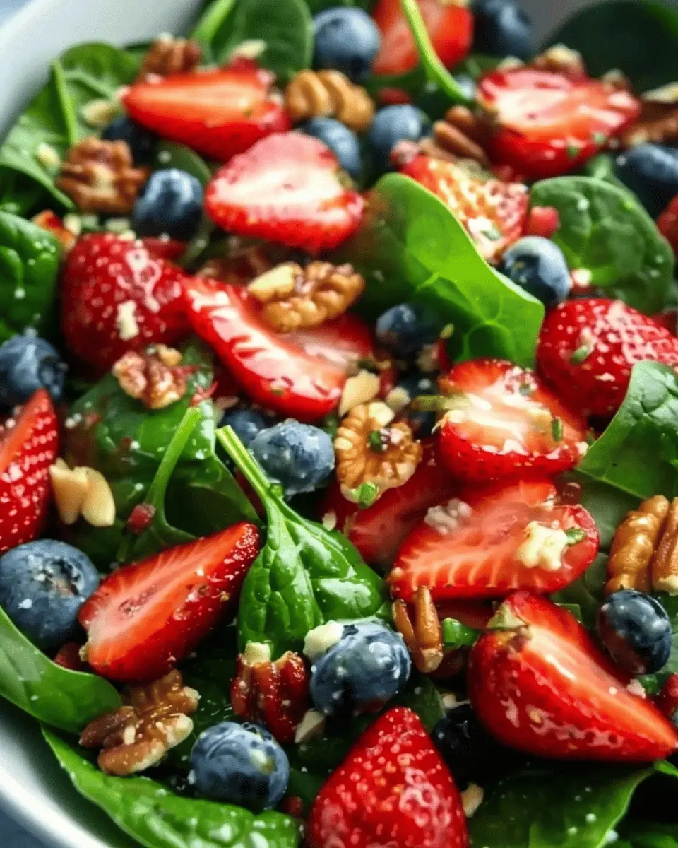 15-Minute Strawberry Spinach Salad with Turkey Bacon Bliss