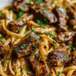 One-Pan Creamy Cajun Honey Garlic Steak Pasta