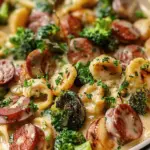 Creamy Kielbasa Broccoli Skillet