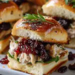 Thanksgiving Leftover Turkey Cranberry Sliders