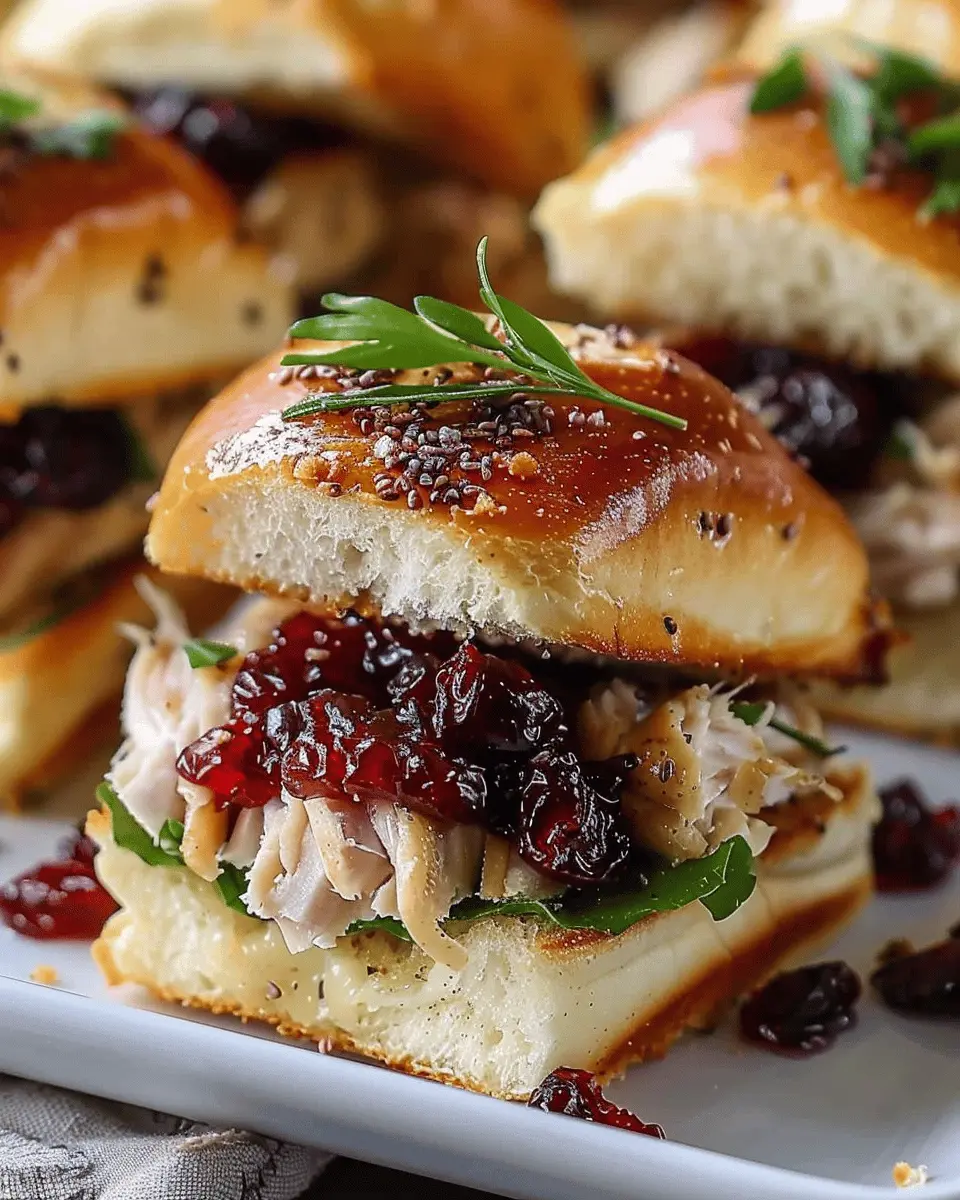 Thanksgiving Leftover Turkey Cranberry Sliders: Easy and Delicious