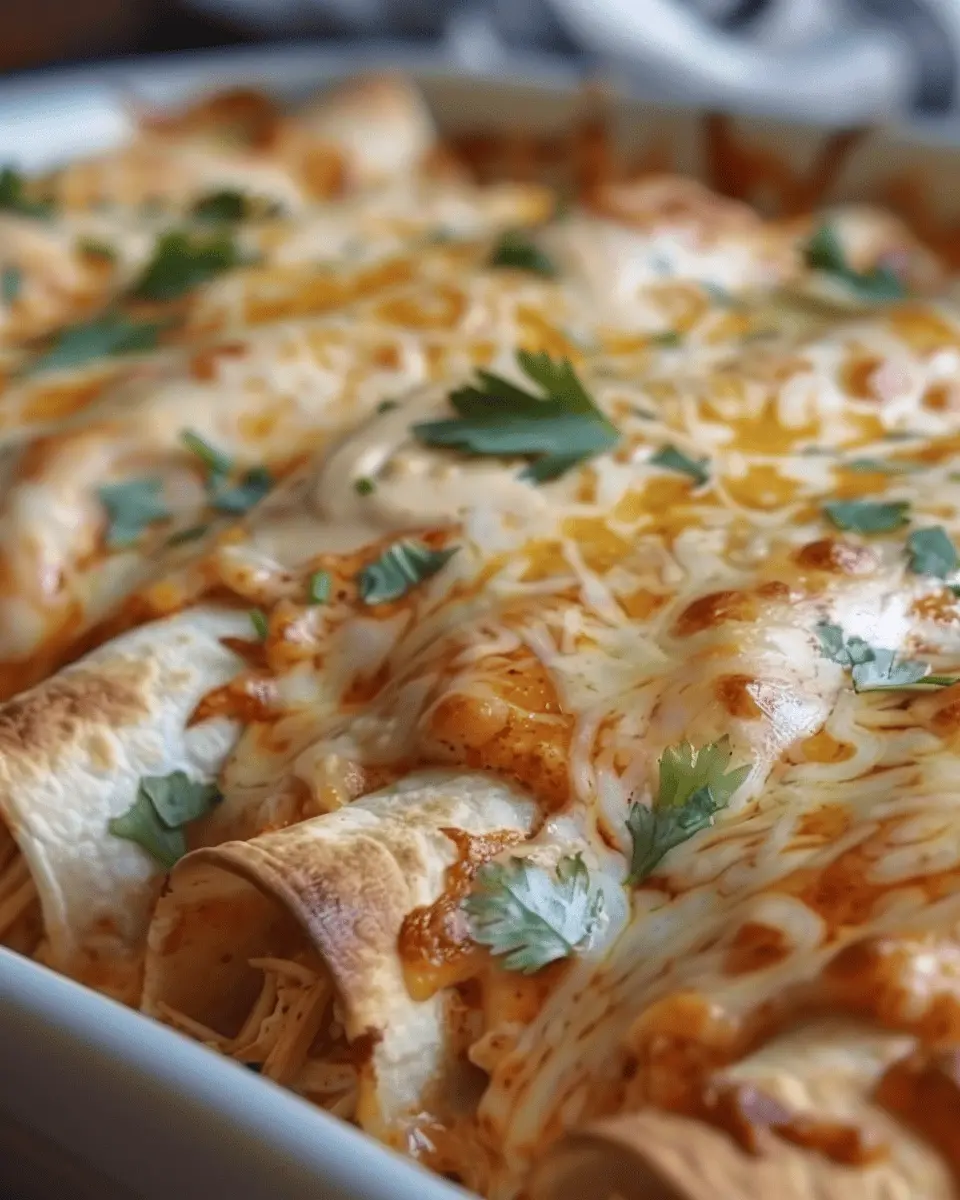 38g Protein Chicken Enchiladas with Dreamy White Sauce: Easy Delight