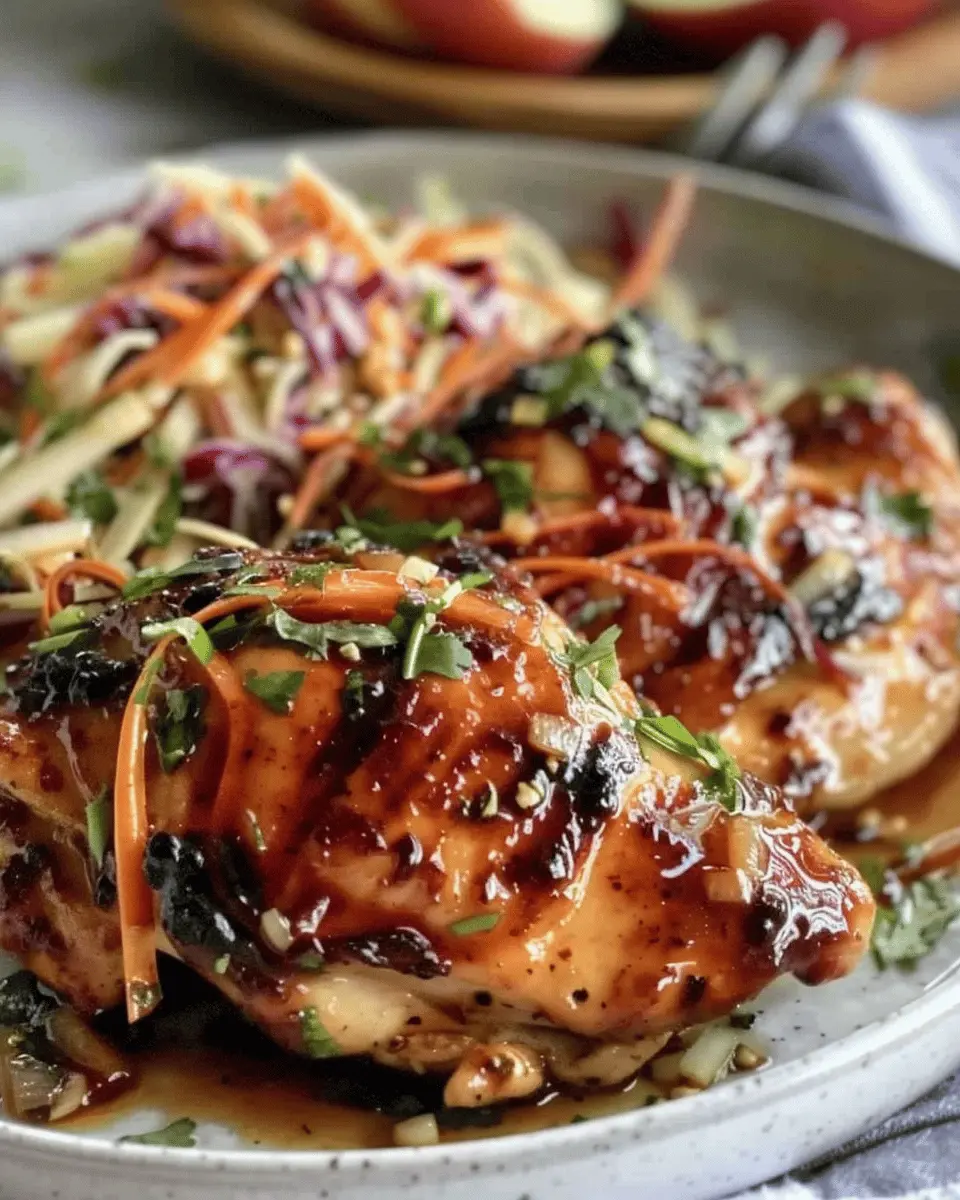 Sticky Apple Cider Chicken: Easy Recipe with Crisp Autumn Slaw