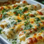 Indulgent White Chicken Creamy Enchiladas for Cozy Nights