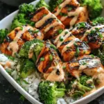 Grilled Chicken & Broccoli Bowls With Creamy
