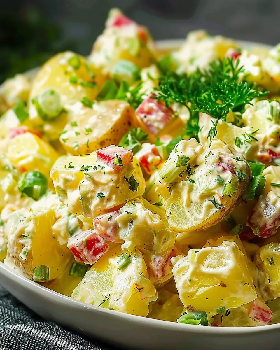 Classic American Potato Salad: The Best Recipe with Turkey Bacon