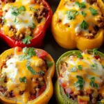 Satisfying Stuffed Bell Peppers with Ground Beef and Cheese