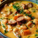 Cozy Creamy Bean Soup with Sausage Recipe