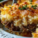 French Onion Ground Beef and Rice Casserole