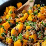 Ground Turkey Butternut Squash Skillet