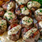Easy Garlic Butter Steak Bites with a Rich Parmesan Cream Sauce