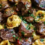 One-Pan Cowboy Butter Tortellini Steak Bites Recipe