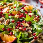 Pomegranate Christmas Salad with Honey Mustard Dressing